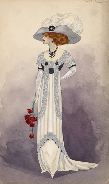 D Showgirl  by Will R. Barnes - Hand-Painted Oil Painting Reproduction