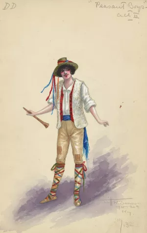 DD-Peasant Boys-Act II by Will R. Barnes Oil Painting