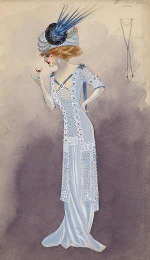 F Showgirl by Will R. Barnes Oil Painting