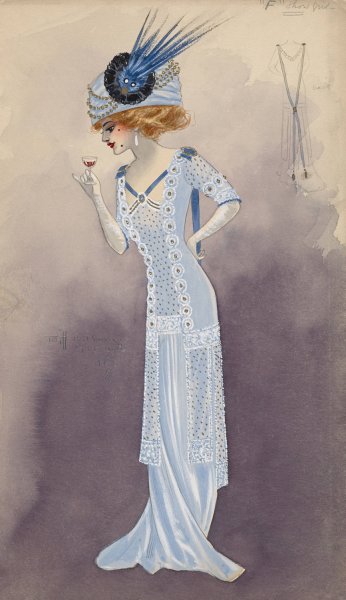 F Showgirl  by Will R. Barnes - Hand-Painted Oil Painting Reproduction