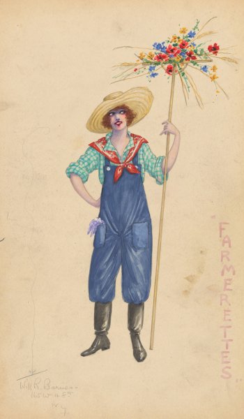 Farmerettes  by Will R. Barnes - Hand-Painted Oil Painting Reproduction