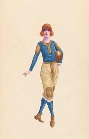 Football, 5 by Will R. Barnes Oil Painting