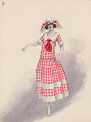 Gingham girl, 6 by Will R. Barnes Oil Painting