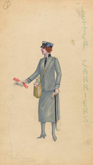 Letter Carriers, 1 by Will R. Barnes Oil Painting