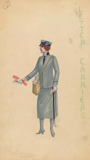 Letter Carriers, 1 by Will R. Barnes Oil Painting