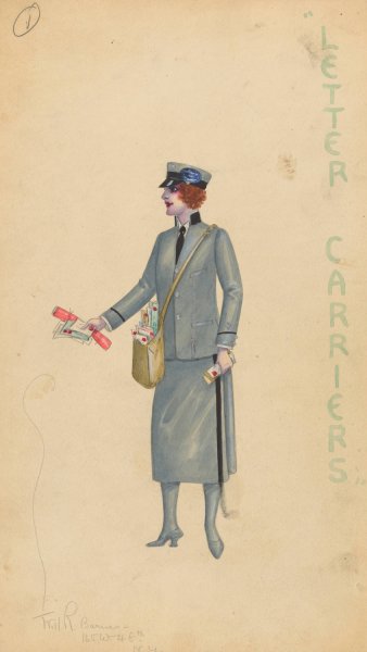 Letter Carriers, 1  by Will R. Barnes - Hand-Painted Oil Painting Reproduction