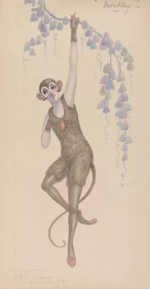 Monkey by Will R. Barnes Oil Painting