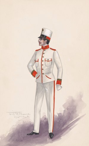 Officer costume 3 by Will R. Barnes Oil Painting