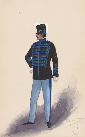 Officer costume 6 Oil painting by Will R. Barnes