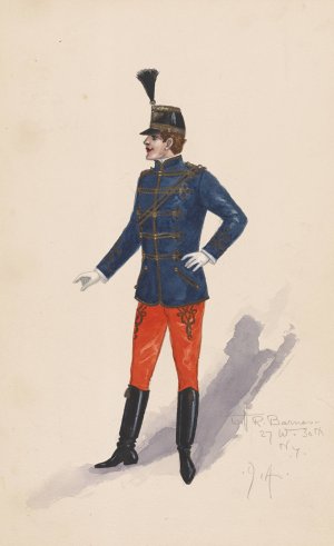 Officer costume Oil painting by Will R. Barnes