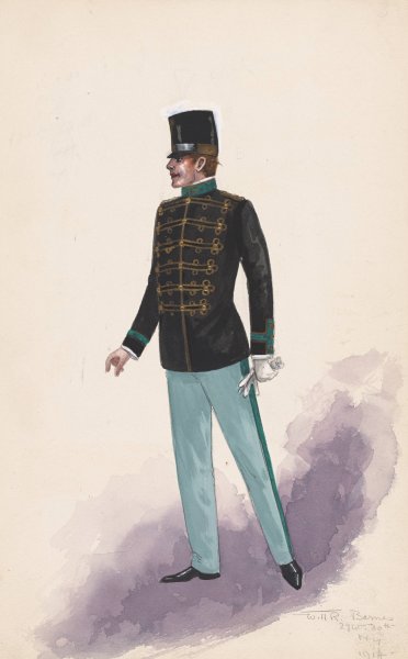 Officer costume  by Will R. Barnes - Hand-Painted Oil Painting Reproduction