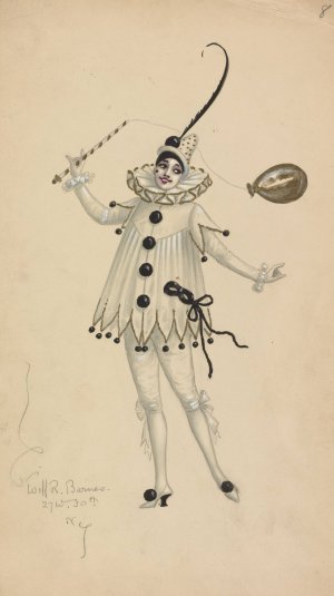 Pierrot by Will R. Barnes Oil Painting