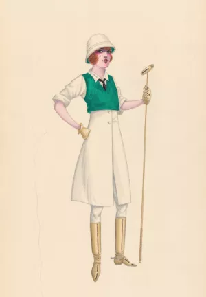 Polo, 1 by Will R. Barnes Oil Painting