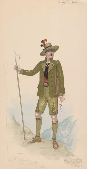 Swiss Man by Will R. Barnes Oil Painting