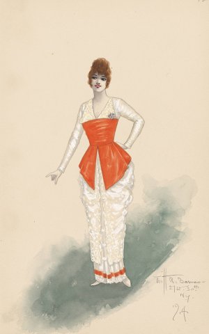Tango Girl; Act II, 12 by Will R. Barnes Oil Painting