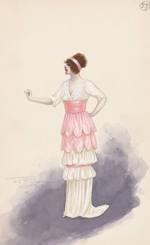 Tango Girl; Act II, 27 by Will R. Barnes Oil Painting