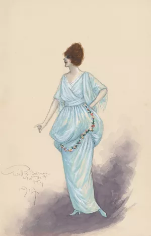 Tango Girl; Act II, 4 by Will R. Barnes Oil Painting