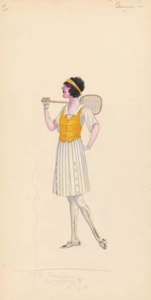 Tennis, 4 by Will R. Barnes Oil Painting