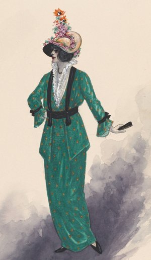 Woman's costume by Will R. Barnes Oil Painting