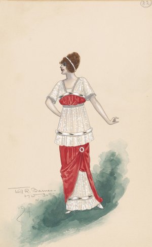 Woman's costume by Will R. Barnes Oil Painting