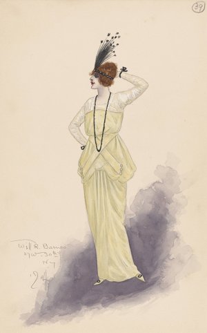 Woman's costume by Will R. Barnes Oil Painting