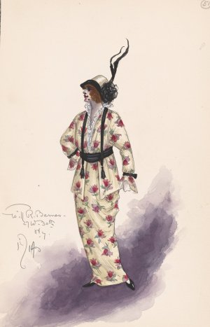 Woman's costume by Will R. Barnes Oil Painting
