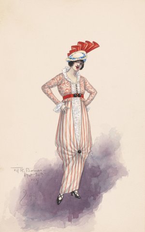 Woman's costume by Will R. Barnes Oil Painting