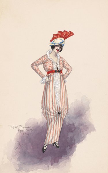 Woman's costume  by Will R. Barnes - Hand-Painted Oil Painting Reproduction