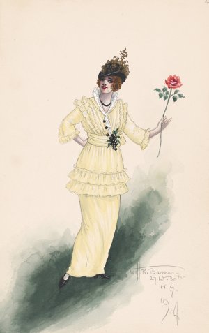 Woman's costume by Will R. Barnes Oil Painting