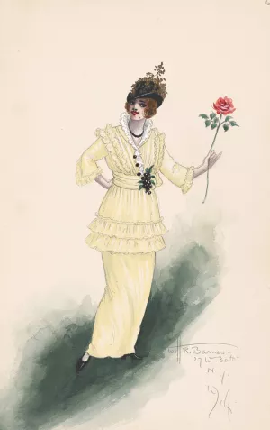 Woman's costume Oil painting by Will R. Barnes