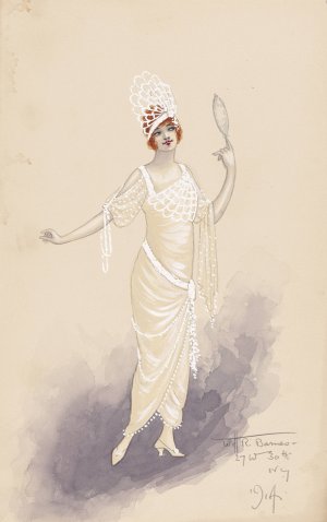 Woman's costume by Will R. Barnes Oil Painting