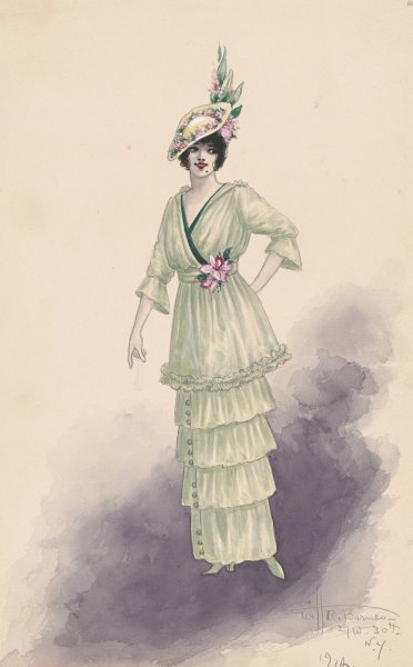 Woman's costume  by Will R. Barnes - Hand-Painted Oil Painting Reproduction