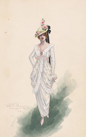 Woman's costume by Will R. Barnes Oil Painting