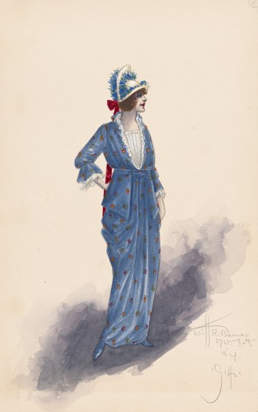 Woman's costume  by Will R. Barnes - Hand-Painted Oil Painting Reproduction