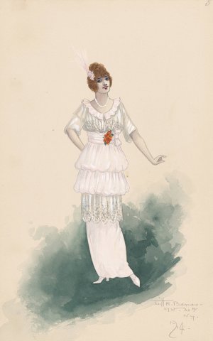 Woman's costume by Will R. Barnes Oil Painting