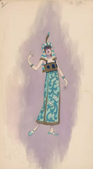 Woman's costume by Will R. Barnes Oil Painting