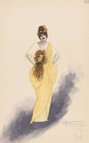 Woman's costume by Will R. Barnes Oil Painting