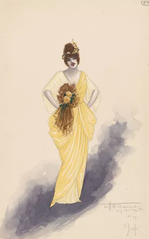 Woman's costume Oil painting by Will R. Barnes