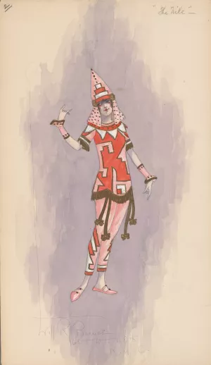 Woman's costume; Pink pants, 2 Oil painting by Will R. Barnes