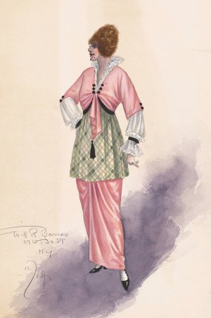 Woman's costume by Will R. Barnes Oil Painting