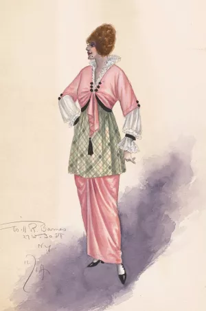 Woman's costume by Will R. Barnes Oil Painting