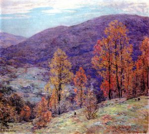 Autum Glory by Willard Leroy Metcalf Oil Painting