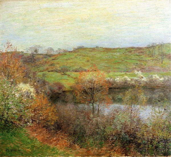 Main Product Photo of Buds and Blossoms Painting by Willard Leroy Metcalf