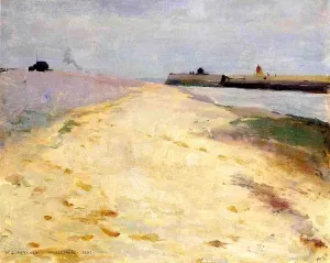 By the Shore, Walberswick by Willard Leroy Metcalf Oil Painting