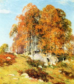 Early October painting by Willard Leroy Metcalf