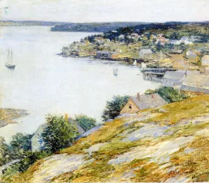 East Boothbay Harbor by Willard Leroy Metcalf Oil Painting