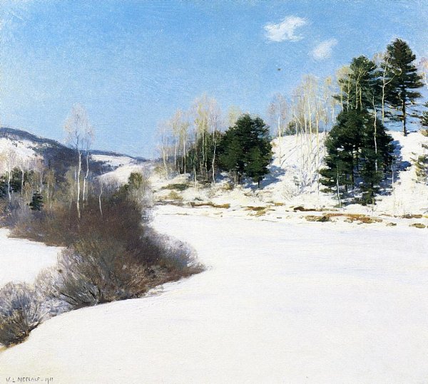 Main Product Photo of Hush of Winter Painting by Willard Leroy Metcalf