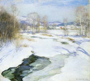 Icebound Brook (also known as Winter's Mantle) painting by Willard Leroy Metcalf