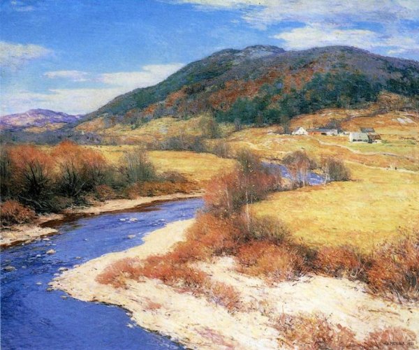 Indian Summer, Vermont by Willard Leroy Metcalf - Hand-Painted Oil Painting Reproduction