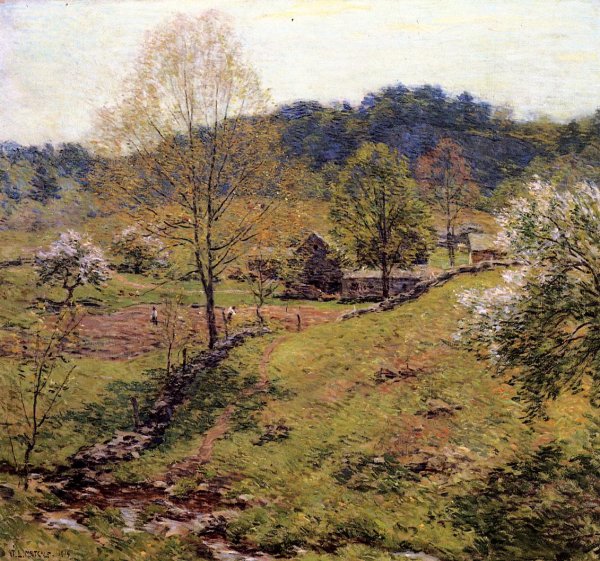 Maytime by Willard Leroy Metcalf - Hand-Painted Oil Painting Reproduction